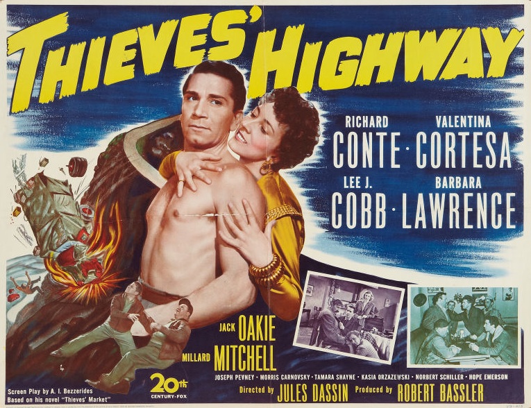 Poster from Jules Dassin's 'Thieves Highway,' 1949.
