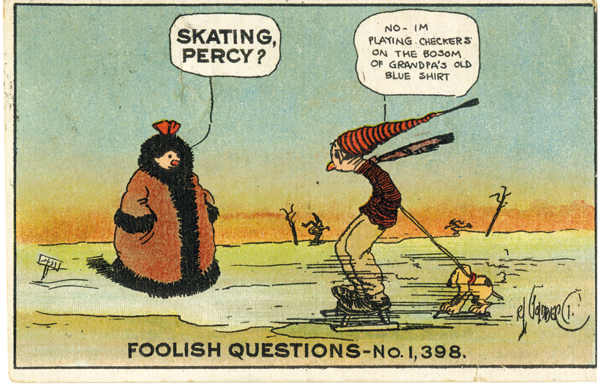 Rube Goldberg, 'Foolish Questions Postcards,' c. 1910.