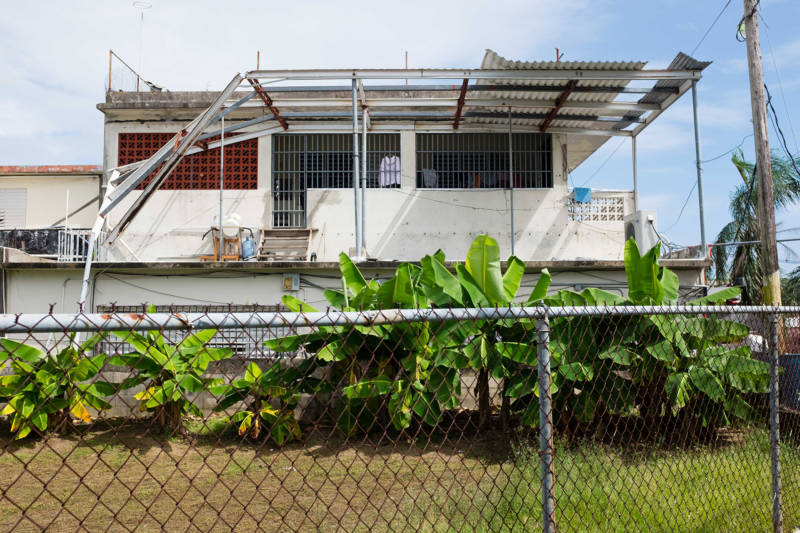 A damaged home in Yabucoa, Puerto Rico.