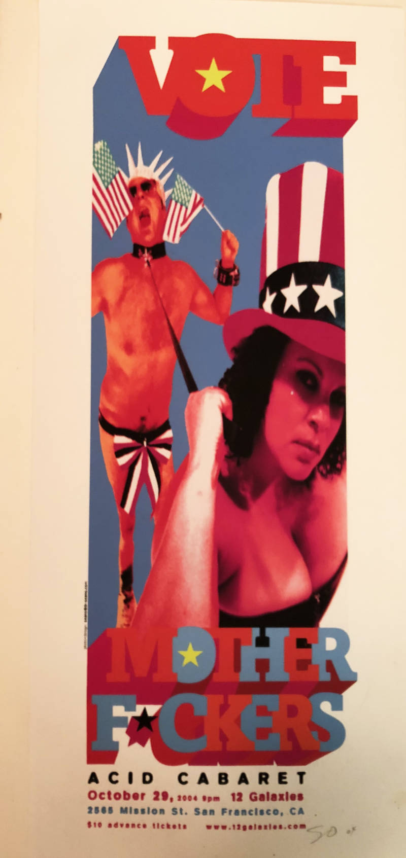 Poster for Acid Cabaret at Burning Man, 2004