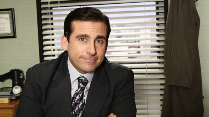 Steve Carrell as Michael Scott on the set of 'The Office' in 2008.