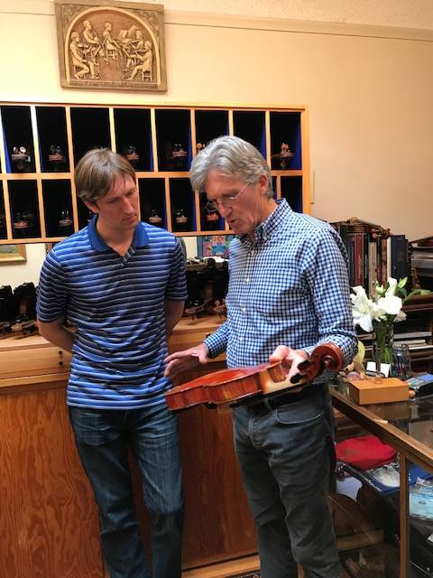 Julian and Mick Loveland in the family's Santa Rosa shop.
