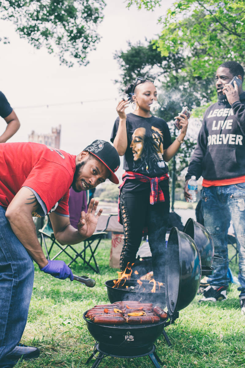 After a white woman made a racially charged police complaint about a black family barbecuing, black Oaklanders made their presence known at BBQ'n While Black on May 20.