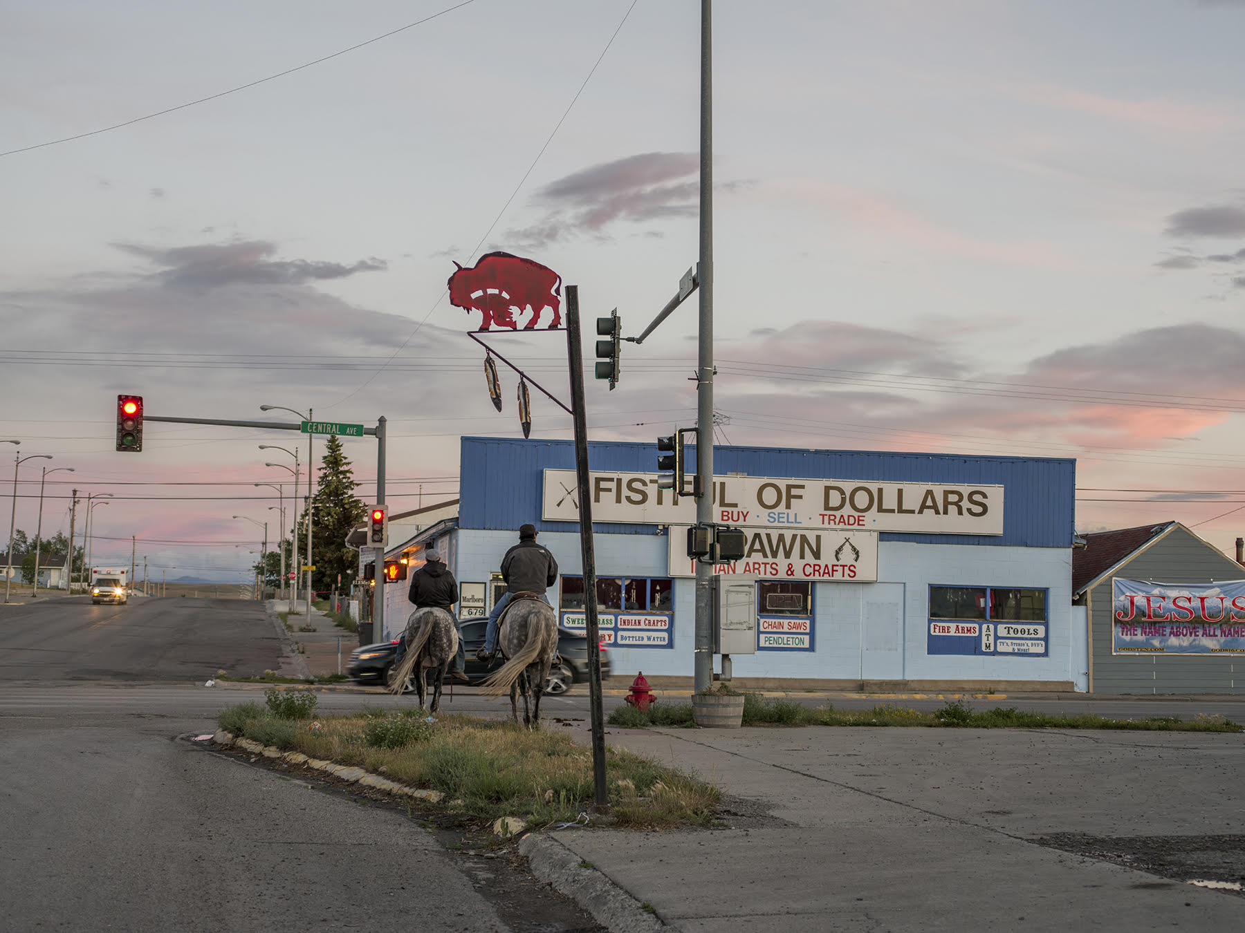 Greta Pratt, 'Fistful of Dollars, Browning, MT,' 2016. 