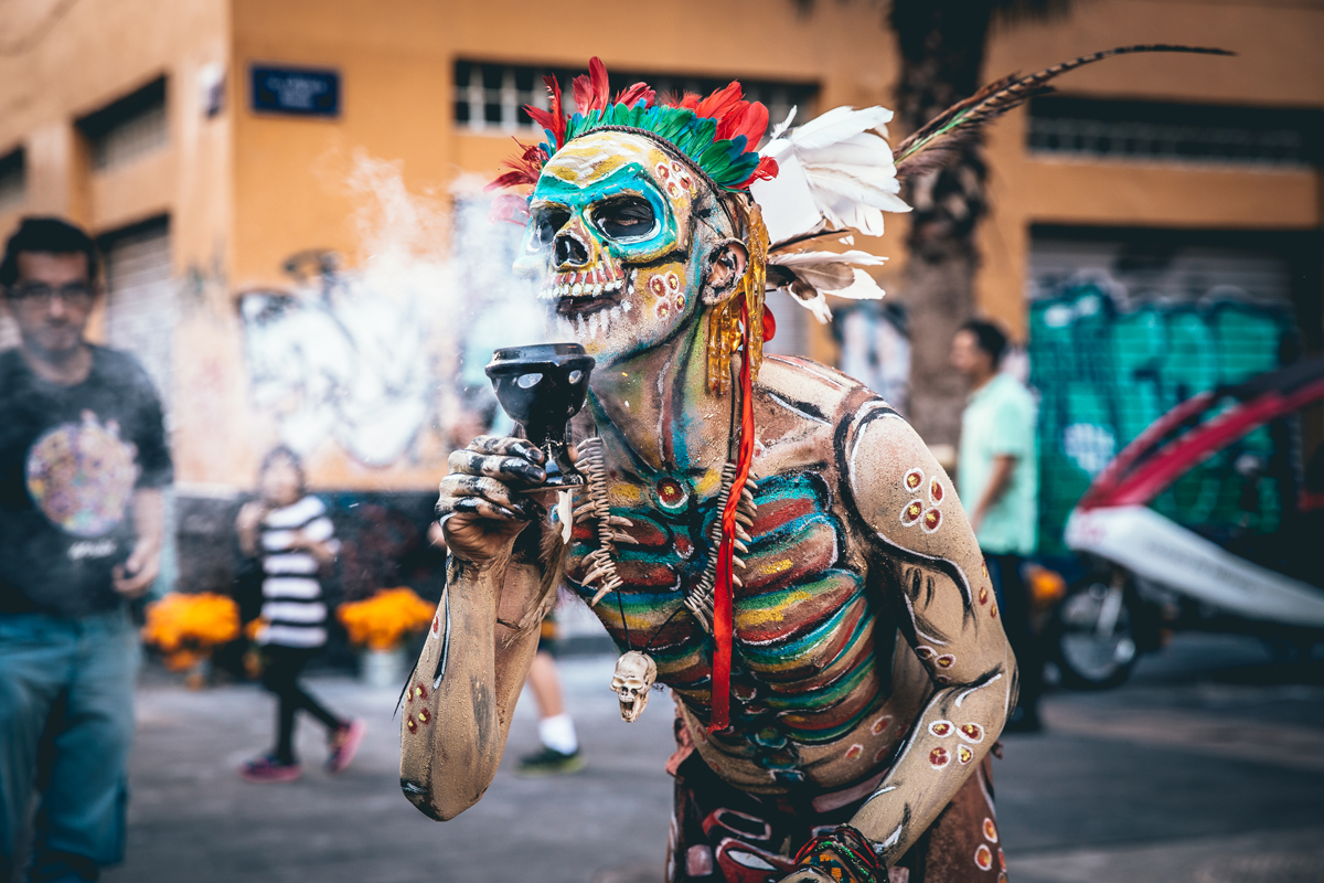 A photo by Kristina Bakrevski from Mexico City's Día de los Muertos celebration, 2017.