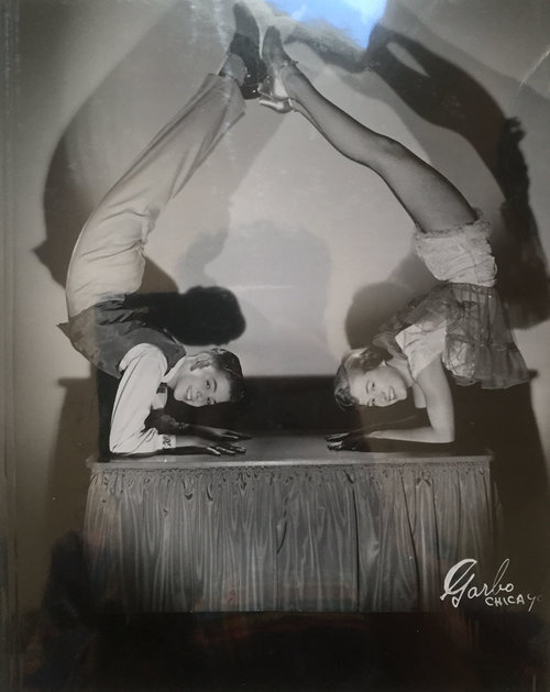 Kelly Johnson and his sister in a promotional photo for their vaudeville act