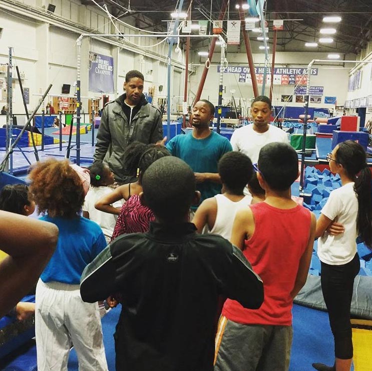 Zeus teaches a new generation at Head Over Heels gym in Emeryville.