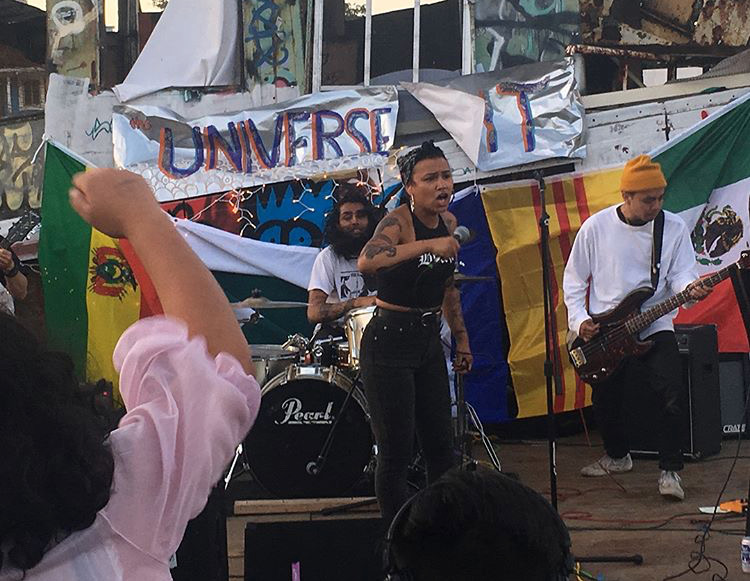 Provoke performing at The Universe Is Lit in 2017.