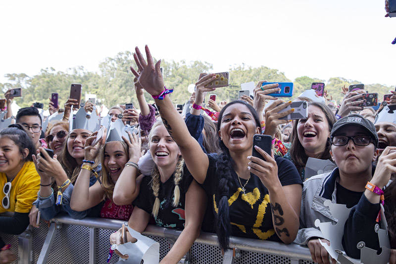 The crowd at Outside Lands music festival in San Francisco, Aug. 10, 2018.