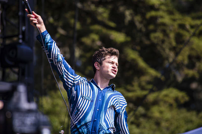 Perfume Genius performs at the at Outside Lands music festival in San Francisco, Aug. 10, 2018.