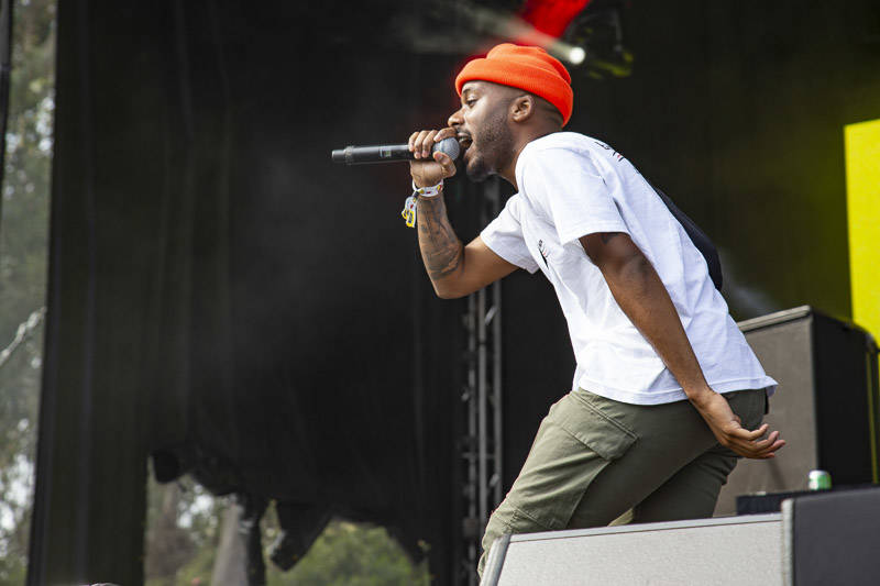 Caleborate performs at the at Outside Lands music festival in San Francisco, Aug. 10, 2018.