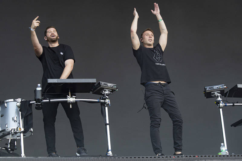 ODESZA performs at the at Outside Lands music festival in San Francisco, Aug. 10, 2018.