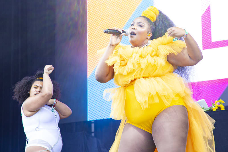 Lizzo performs at the at Outside Lands music festival in San Francisco, Aug. 11, 2018.