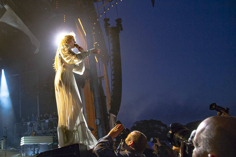 Florence and the Machine performs at the at Outside Lands music festival in San Francisco, Aug. 11, 2018.