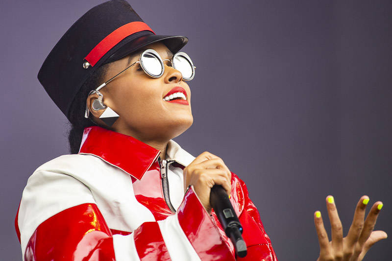 Janelle Monáe performs at the Outside Lands music festival in San Francisco, Aug. 12, 2018.