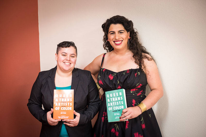 Nia Levy King pictured with Elena Rose, editor of the second volume of 'Queer and Trans Artists of Color.'