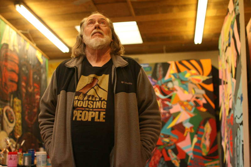 Robert Gill inside his East Oakland studio.