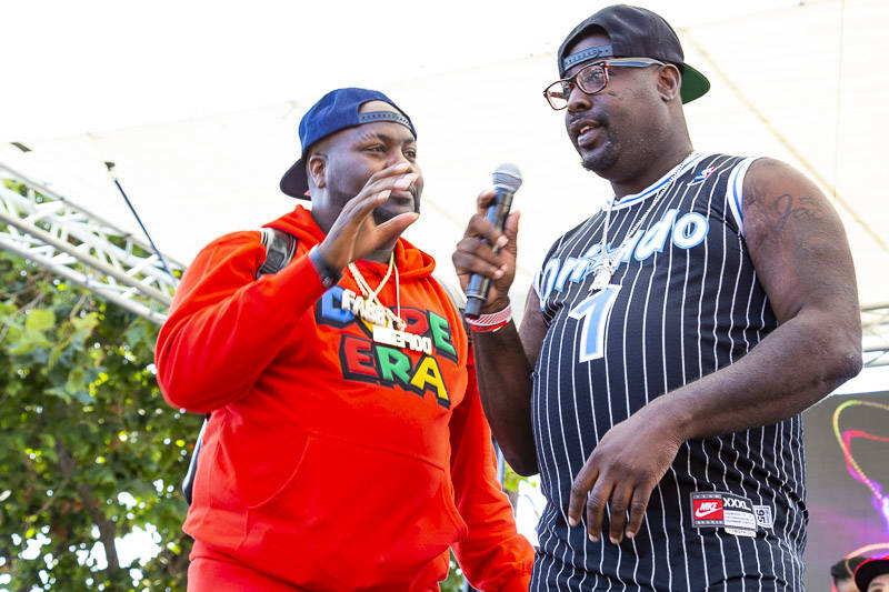 Mistah F.A.B and Kenzie Smith at Hiero Day in Oakland on Monday, September 3, 2018.