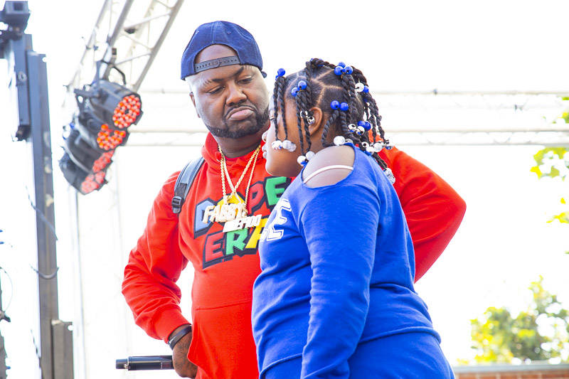 Mistah F.A.B and his daughter Libby at Hiero Day in Oakland on Monday, September 3, 2018.