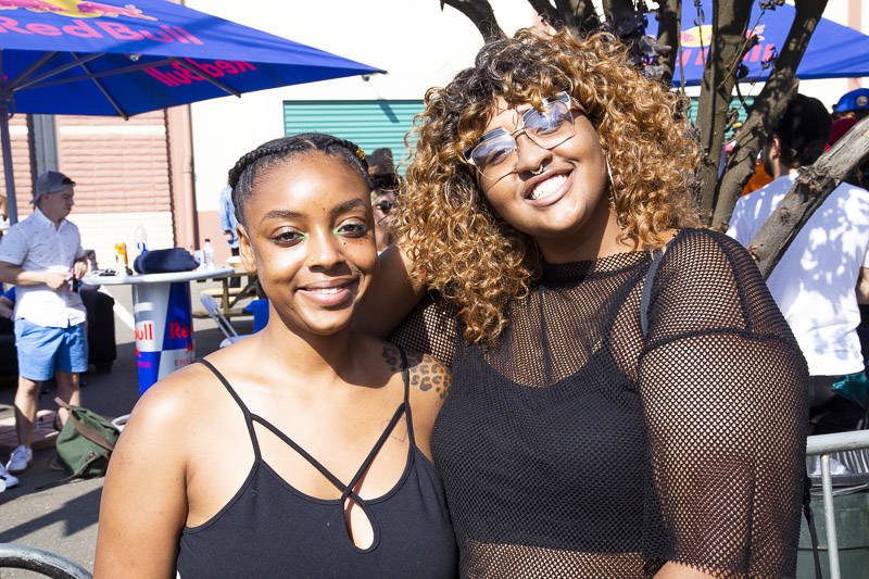 DJ Red Corvette and Rayana Jay at Hiero Day in Oakland on Monday, September 3, 2018.