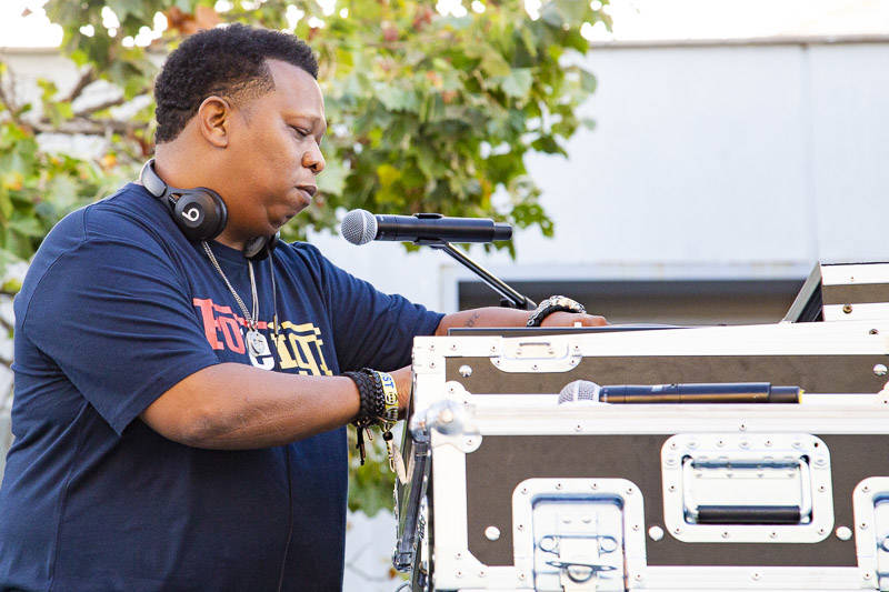 Mannie Fresh plays at Hiero Day in Oakland on Monday, September 3, 2018.