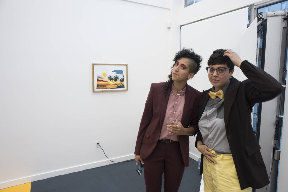 Marcela Pardo Ariza and Kat Trataris at R/SF projects’ opening of 'Slow Clap' a solo show by Pardo Ariza.