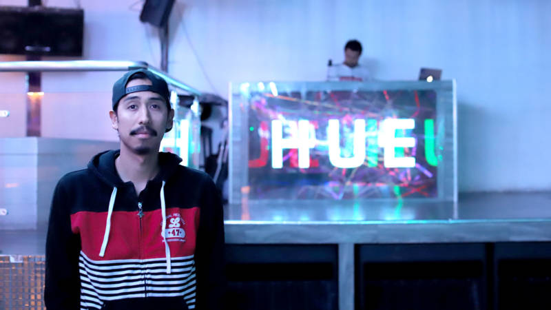 Bennett Montoya at Hue Nightclub in North Beach, which he's owned and operated since 2008.