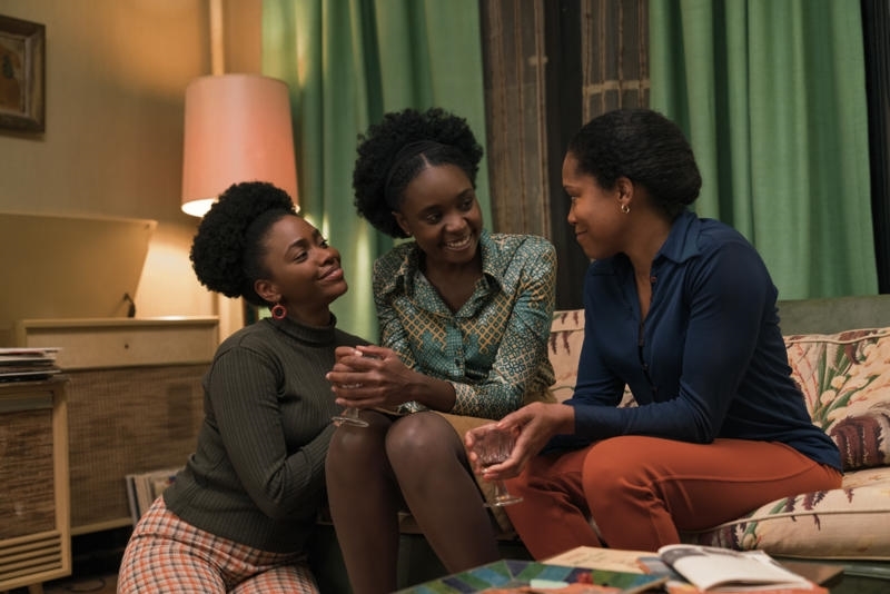 L to R: Teyonah Parris as Ernestine, KiKi Layne as Tish, and Regina King as Sharon star in Barry Jenkins’ 'If Beale Street Could Talk.'
