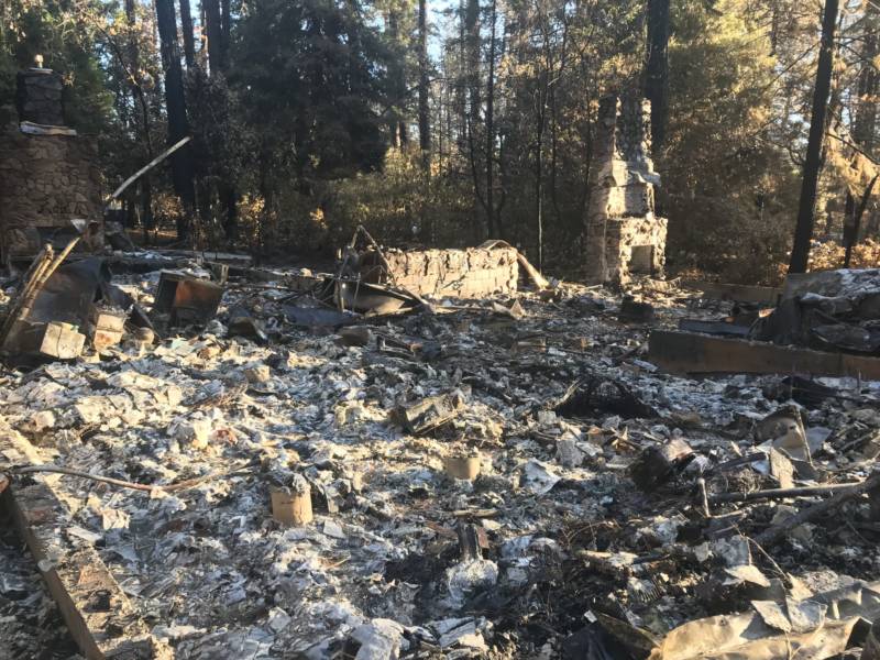One of more than 6,400 homes destroyed in Paradise, California.