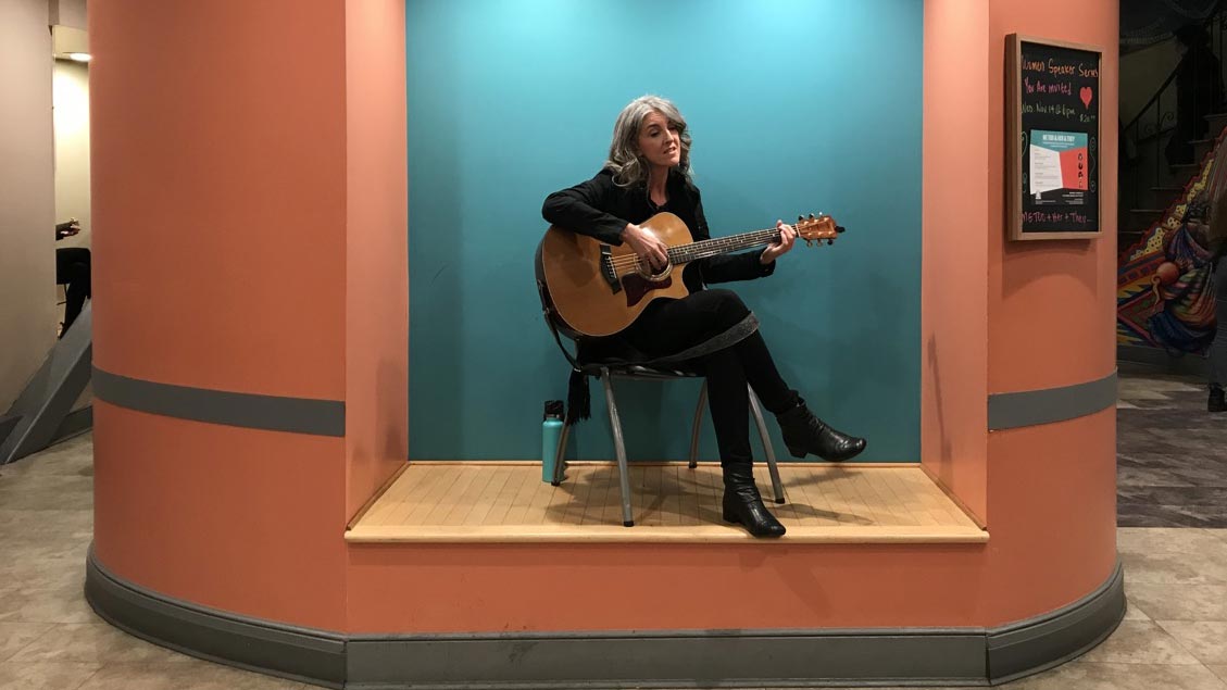 Paige Clem performs at 'Romantic Songs of the Patriarchy' at the Women's Building in San Francisco.