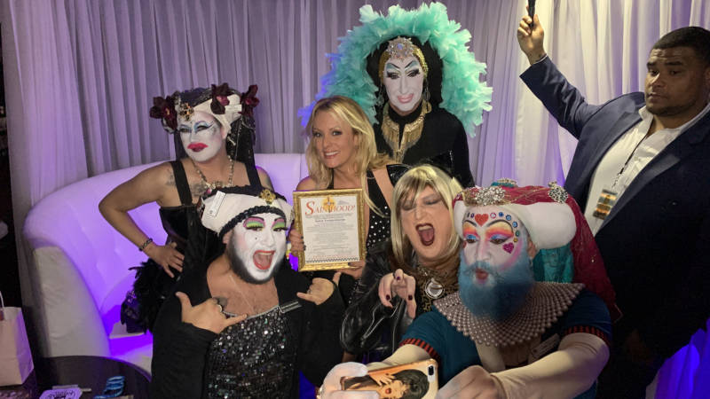 The Sisters of Perpetual Indulgence and Stormy Daniels at Penthouse on Nov. 10.