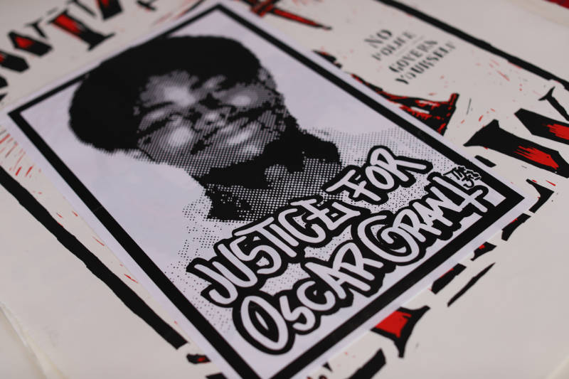 A Justice for Oscar Grant poster by street artist Broke. 