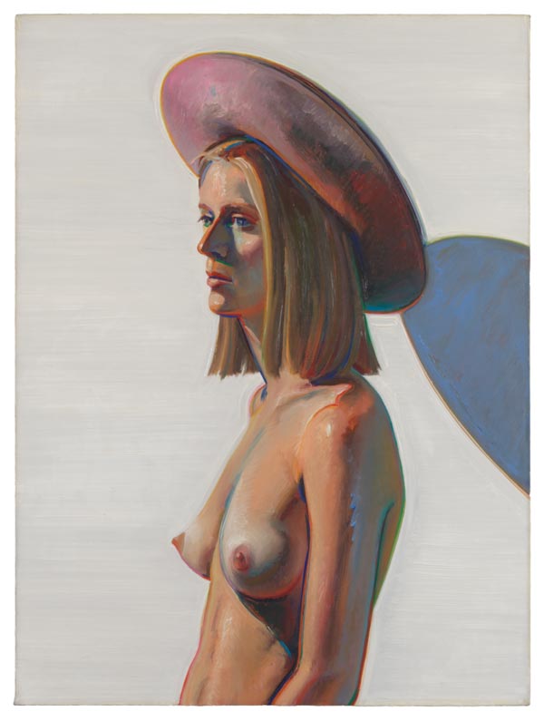 Wayne Thiebaud, 'Girl with a Pink Hat,' 1973; San Francisco Museum of Modern Art, gift of Jeannette Powell; © Wayne Thiebaud / Licensed by VAGA, New York.