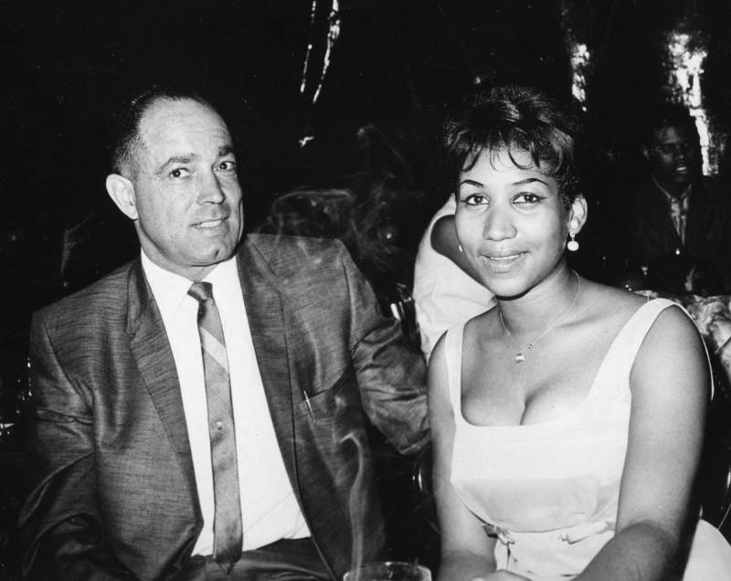 Reid's Records cofounder Mel Reid with a young Aretha Franklin.