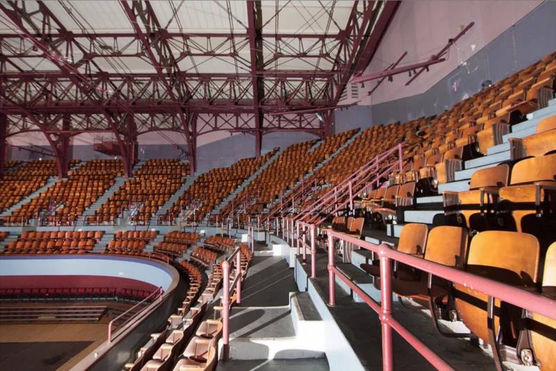 The existing upper-level seating in the Oakland Civic Auditorium arena, which would remain intact.