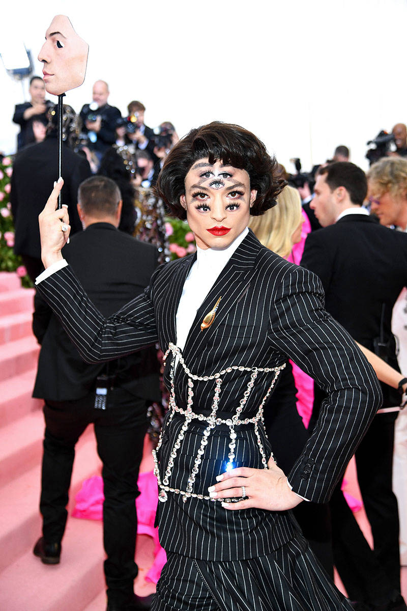 Ezra Miller attends The 2019 Met Gala Celebrating Camp: Notes on Fashion at Metropolitan Museum of Art on May 06, 2019 in New York City.
