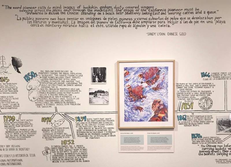'Guided by Ghosts' by Chinese-American artist Tessa Hulls weaves multiple strands of history together into a graphic novel-style timeline, popping with photographs, newspaper clippings, and water colors.