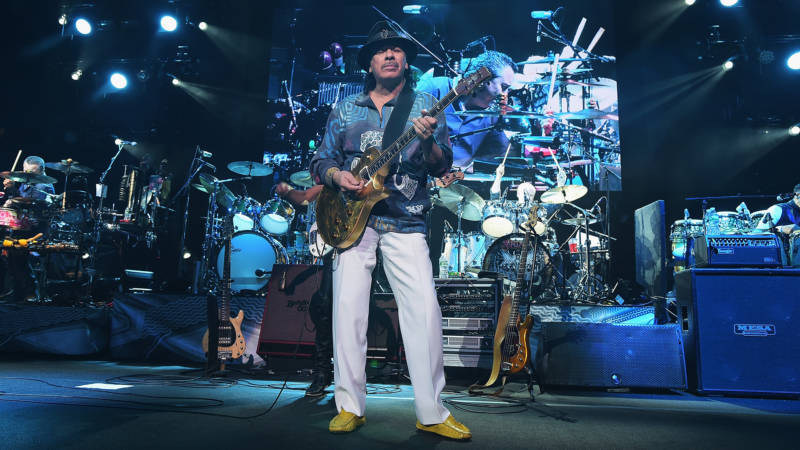 Carlos Santana performs at Madison Square Garden on April 13, 2016 in New York City.