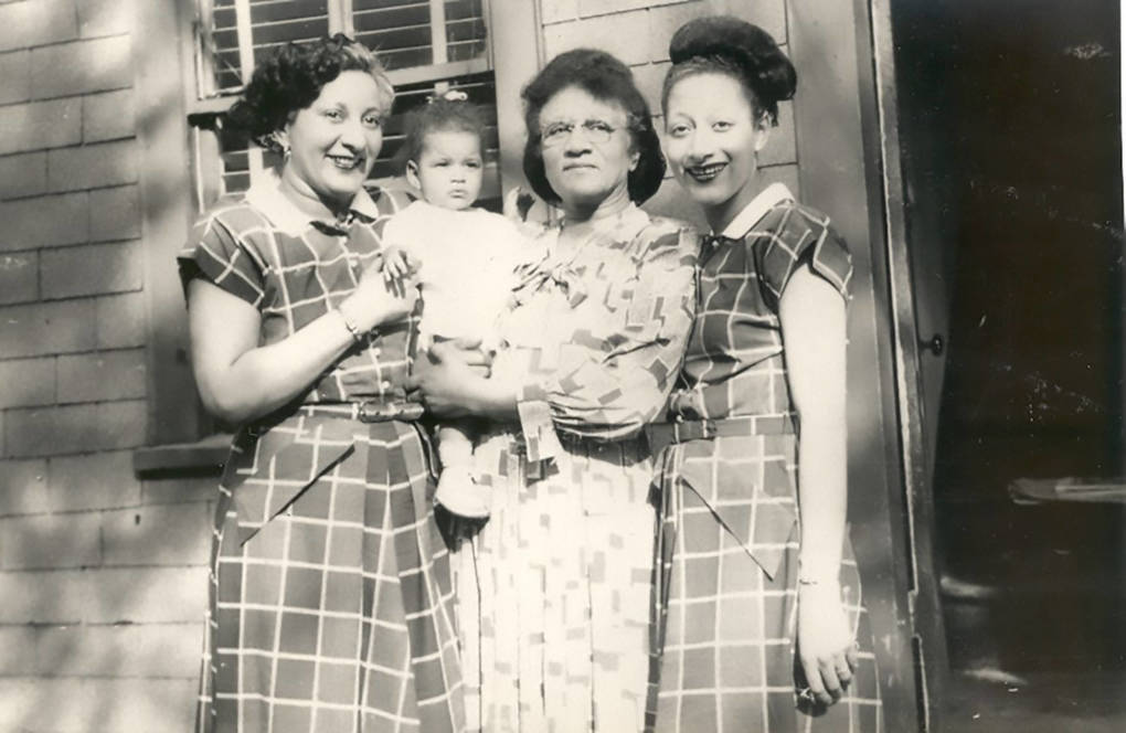 Jewelle Gomez with family in Boston in 1948.