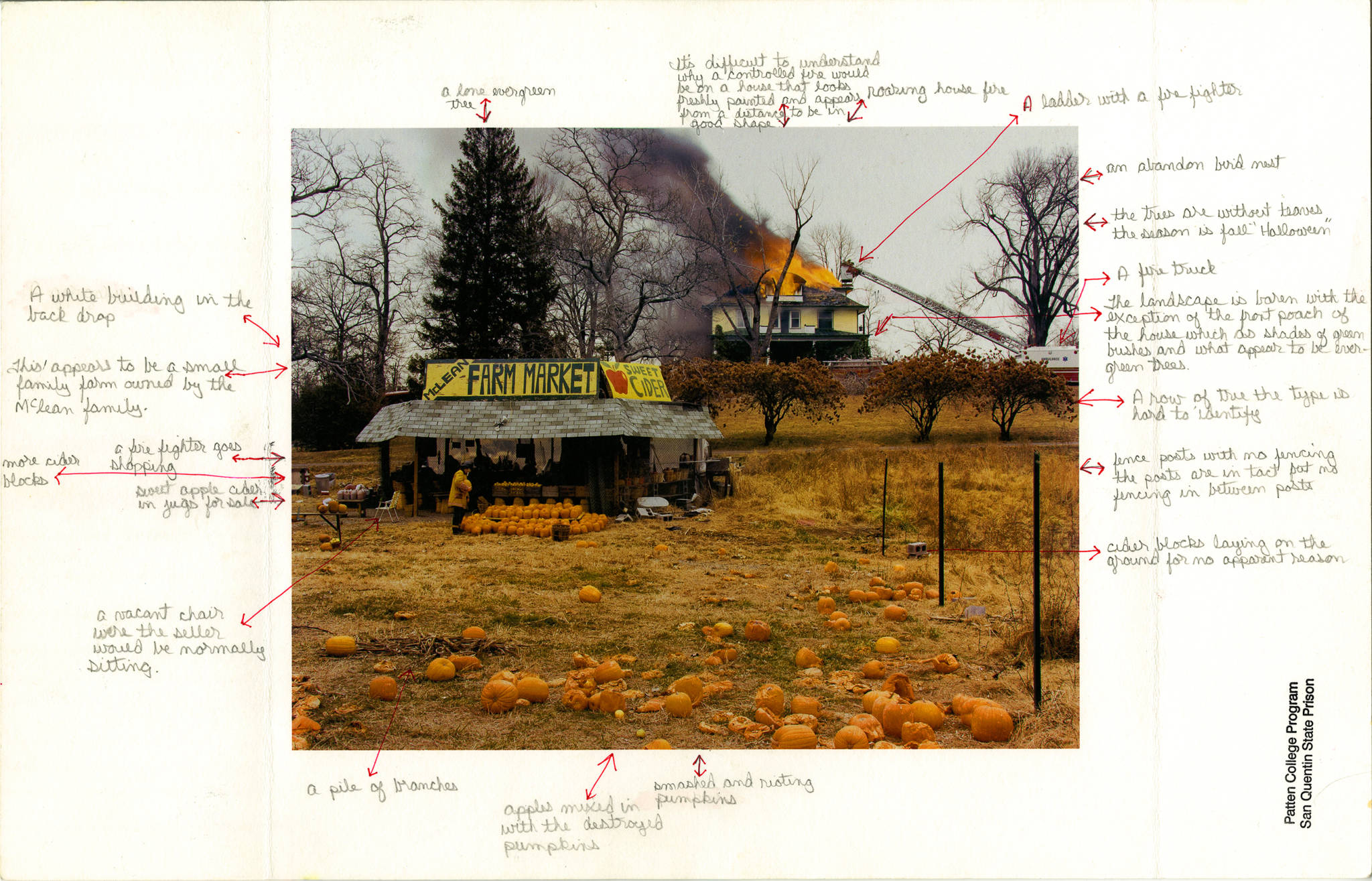 Nigel Poor and Frankie Smith, 'Mapping Joel Sternfeld, side A,' 2011/12. Inkjet print, with ink notations.