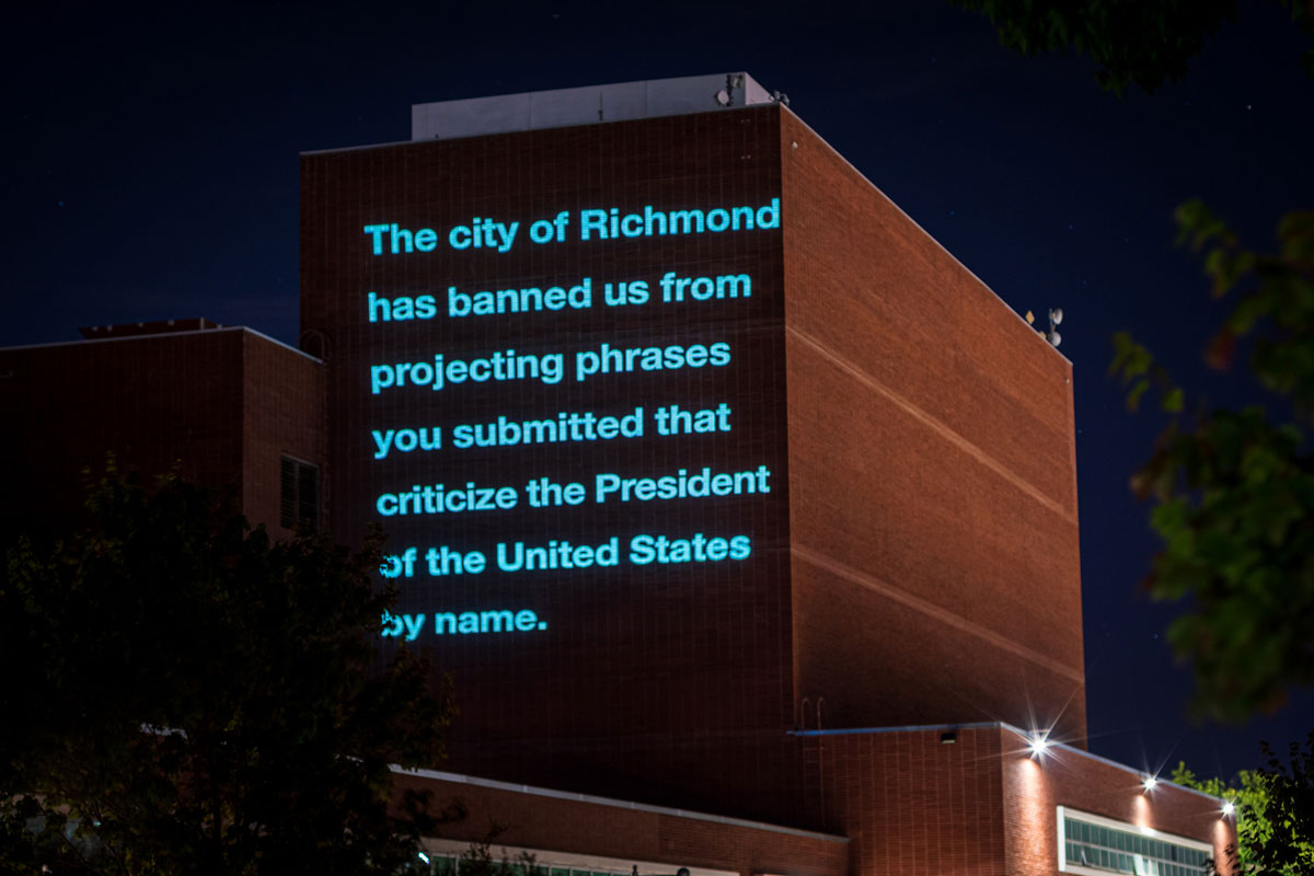The "disclaimer" Chan inserted into the 'Inside Out' video following the city attorney's recommendation to remove a phrase critical of the president.