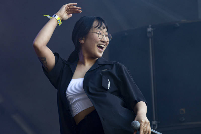 Yaeji performs at Outside Lands music festival in San Francisco, Aug. 9, 2019.