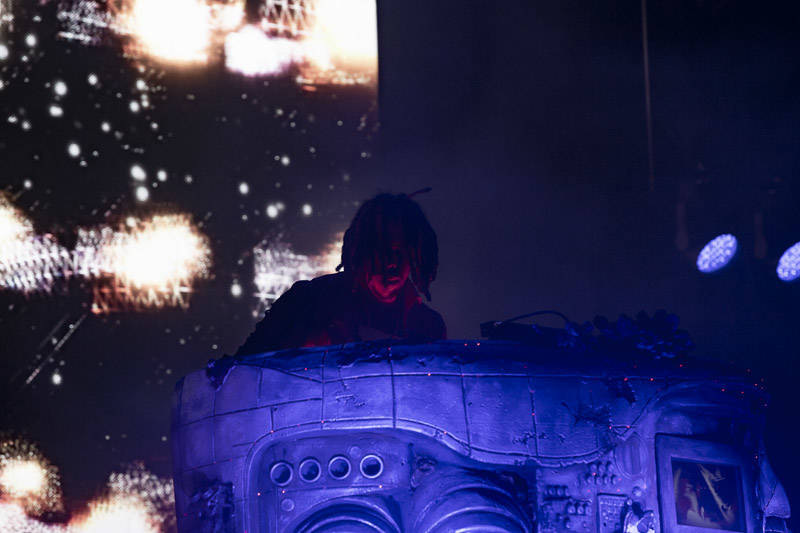 Flying Lotus performs at Outside Lands music festival in San Francisco, Aug. 9, 2019.