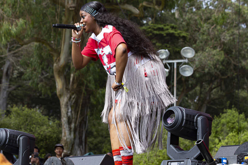 Tierra Whack performs at Outside Lands music festival in San Francisco, Aug. 10, 2019.