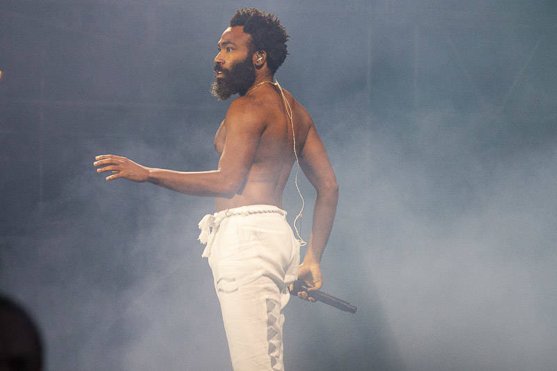 Childish Gambino performs at Outside Lands music festival in San Francisco, Aug. 10, 2019.