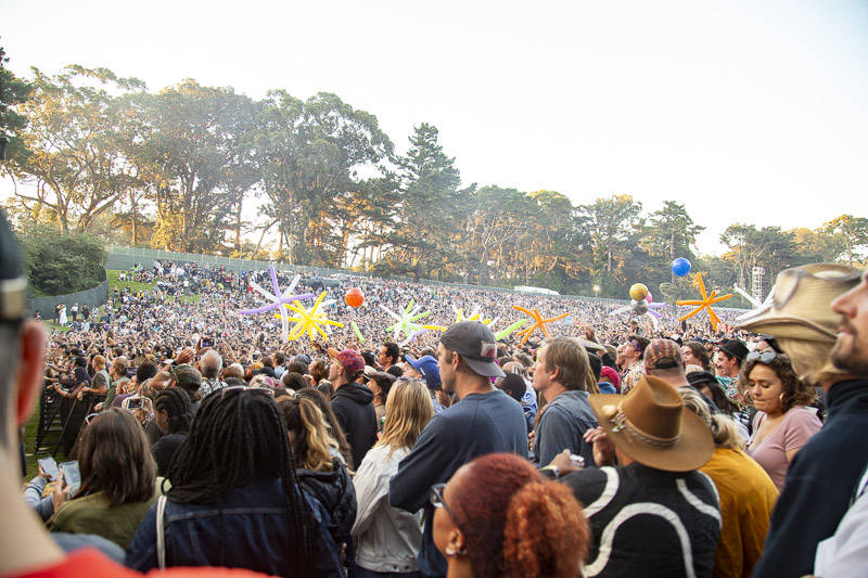 The crowd at Outside Lands music festival in San Francisco, Aug. 11, 2019.