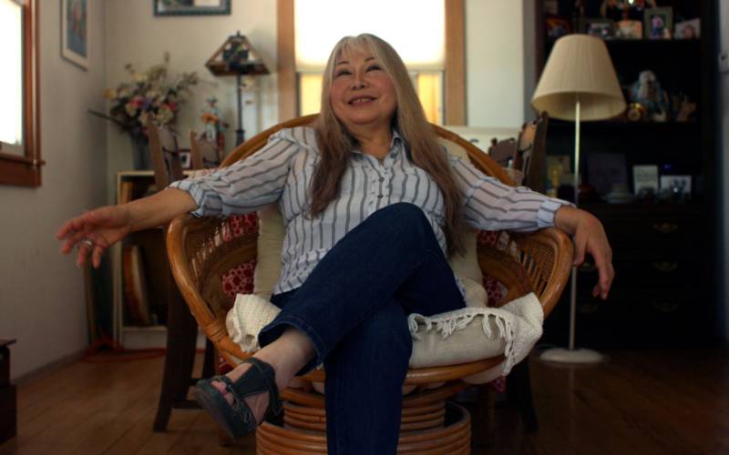 Sachiko Kanenobu in her Glen Ellen home, where she's lived since 1976.