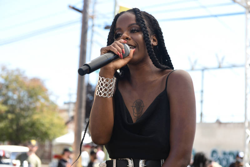 Rapper Queens D.Light performs at Hiero Day 2019.