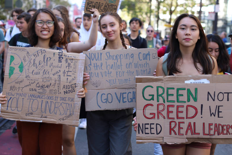 Demonstrators at the Climate Strike in San Francisco on Sept. 20, 2019.