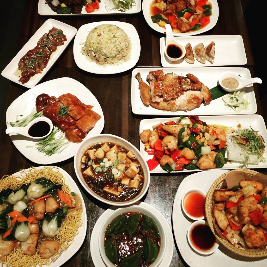 A table spread at M.Y. China
